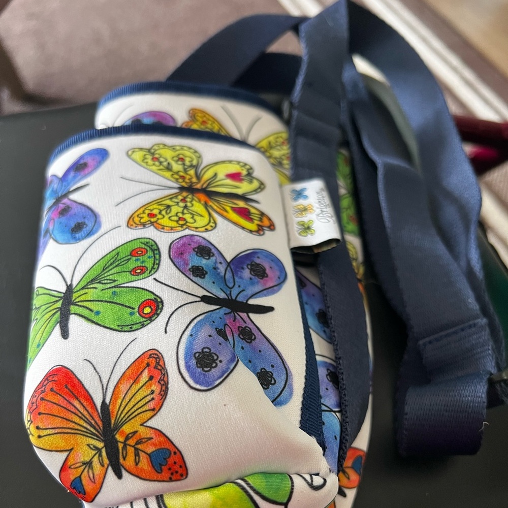 Brighton Colorful Butterfly Crossbody Bag - Navy Strap
